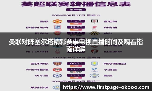 曼联对阵塞尔塔精彩赛事电视直播时间及观看指南详解